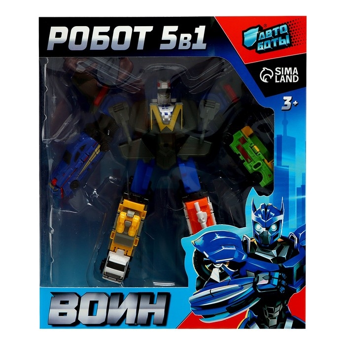 Робот &laquo;Воин&raquo;, трансформируется, собирается из 5 машинок