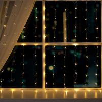 Гирлянда «Занавес» 1 × 1 м роса, IP20, серебристая нить, 100 LED, свечение тёплое белое, 12 В Гирлянда «Занавес» 1 × 1 м роса, IP20, серебристая нить, 100 LED, свечение тёплое белое, 12 В