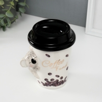 Копилка керамика "Коала с кофе" 10,2х12,8х14,2 см