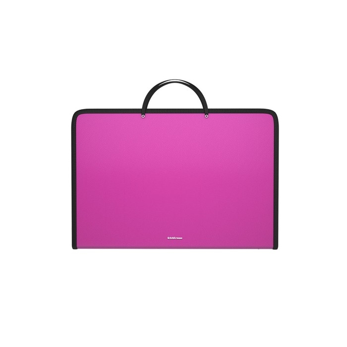 Папка с ручками А4, 327 х 228 х 30 мм, Erich Krause "Diagonal Vivid", 500 мкм, молния вокруг, микс