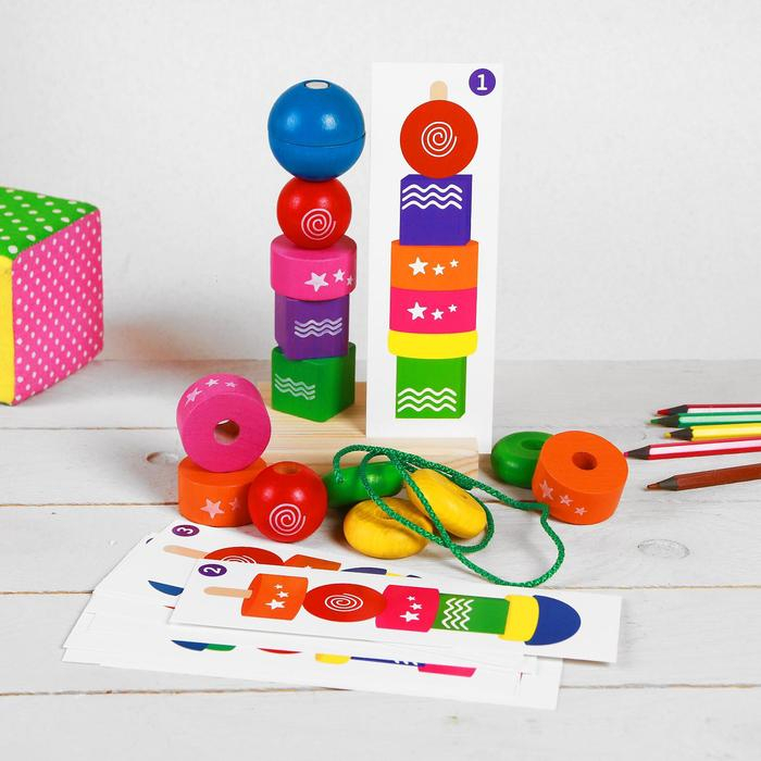 Пирамидка &laquo;Геометрическая фантазия&raquo;, детали: 3 &times; 3 см