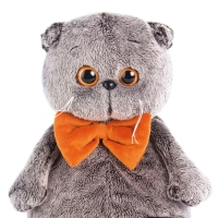 Мягкая игрушка &laquo;Басик&raquo; в рыжем бархатном банте, 22 см