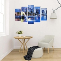 Картина модульная на подрамнике "Фонтан" 2-25*52 см, 2-25*66,5 см, 1-25*80 см   80*140 см