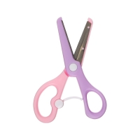 Ножницы пластиковые 13 см, фиксатор, с металлическими лезвиями и закруглёнными концами, безопасные, МИКС