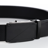 Ремень мужской, ширина 3,5 см, пряжка автомат, цвет чёрный