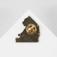 Значок &laquo;Графичные животные&raquo; панда, цвет чёрно-белый в золоте