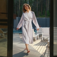 Халат махровый LoveLife "Royal" цвет белый размер 46-48 (М) 100% хлопок, 330 гр/м2