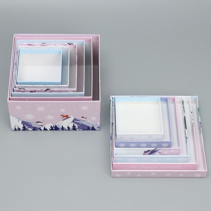 Набор подарочных коробк 6 в 1 &laquo;С Новым годом&raquo;, 10 х 10 х 6 &ndash; 20 х 20 х 11 см, Новый год