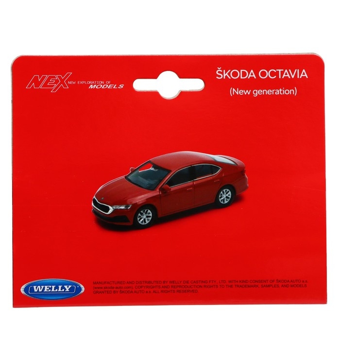Модель машины Skoda Octavia IV, масштаб 1:38, МИКС