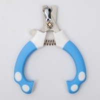 Когтерез боковой "Гармония" округлый, отверстие 8 мм, голубой