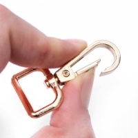 Карабин металлический, 45 &times; 25 мм / 20 &times; 3 мм, 5 шт, цвет золотой