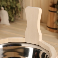 Шайка-ушат, бадья, 3 л, с нержавеющей вставкой, "Русские узоры"