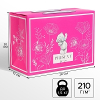 Пакет-коробка, 28 х 20 х 13 см "Present For You", упаковка, Me To You