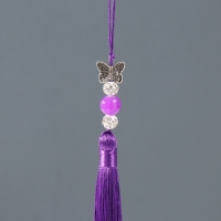 Подвеска текстиль, металл "Бабочка" фиолетовая 1х1,2х16,5 см Подвеска текстиль, металл "Бабочка" фиолетовая 1х1,2х16,5 см