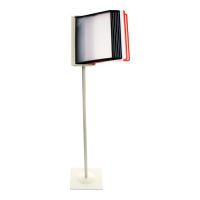 Демосистема напольная на 10 панелей А4, BRAUBERG "SOLID", металл, серая