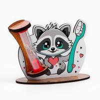 Песочные часы для чистки зубов "Енотик", таймер 3 минуты