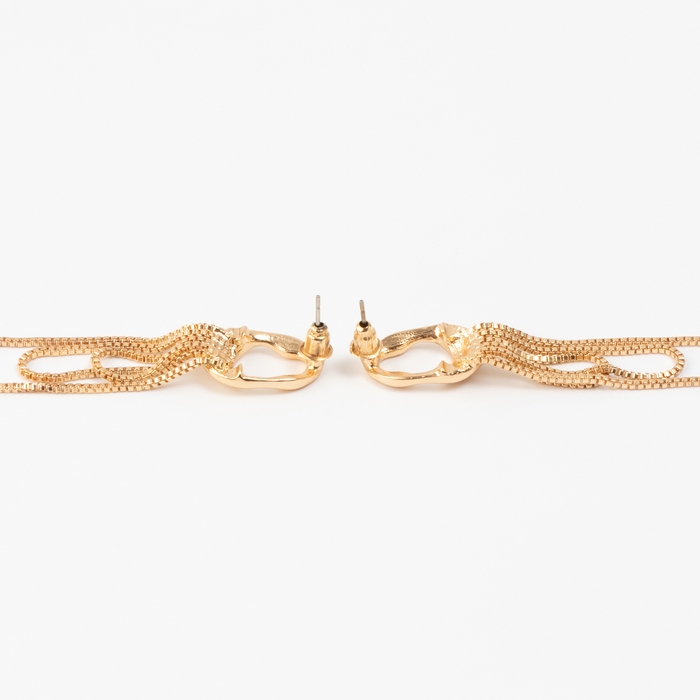 Серьги металл &laquo;Модерн&raquo; будущее, цвет золото