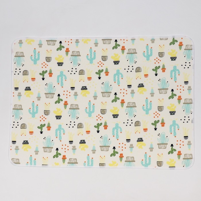 Пеленка на непромокаемой основе, 50*70 см &laquo;Кактусы&raquo;