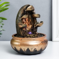 Фонтан настольный с подсветкой "Ганеша с 5-ю чашами" 22,5х16х16 см