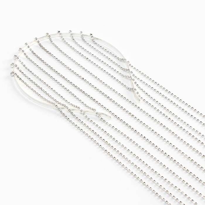 Ободок для волос со стразами &laquo;Слушай сердце&raquo; 0.5 х 12 х 42 см