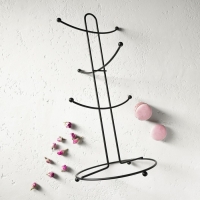 Подставка для кружек Доляна, на 6 предметов, 16×16×36,5 см, цвет чёрный Подставка для кружек Доляна, на 6 предметов, 16×16×36,5 см, цвет чёрный