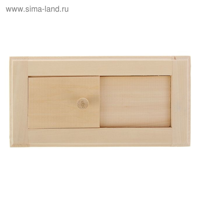 Вентиляционная крышка из липы, 30х12см, с задвижкой, "Добропаровъ"