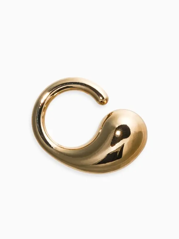 Кольцо пластик "Капля Бо", р-р 17, цвет золото