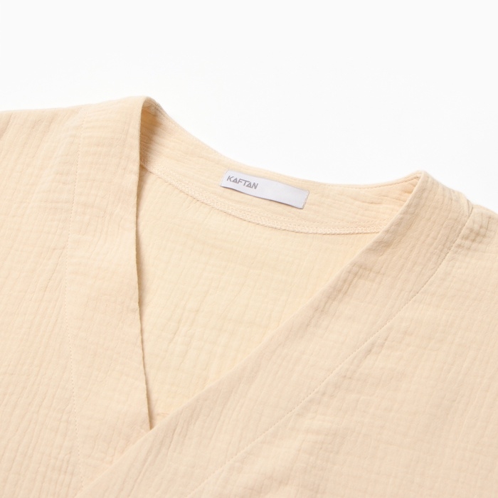 Комплект женский (рубашка на запах, брюки) KAFTAN Basic р.40-42, молочный