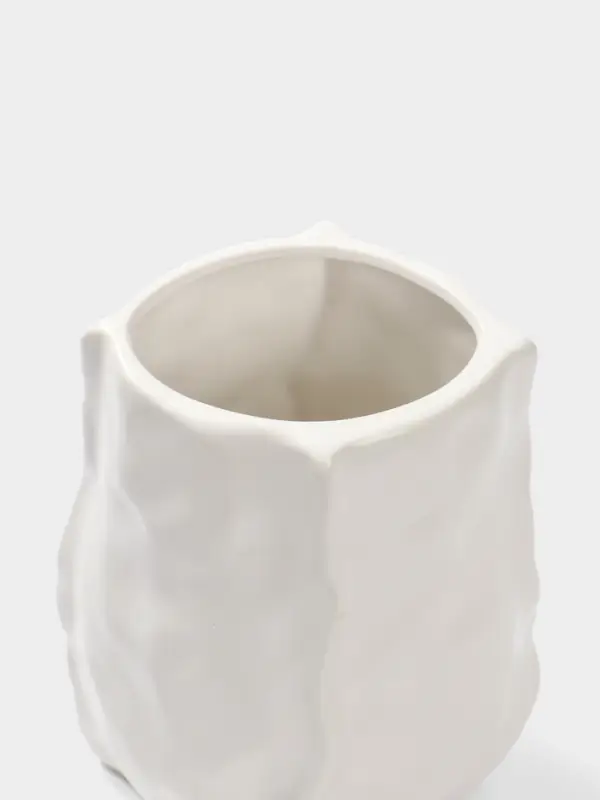 Ваза настольная керамика "Габино" 18,5х12 см, белый