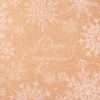 Бумага упаковочная крафтовая &laquo;Снегопад&raquo;, 50 х 70 см