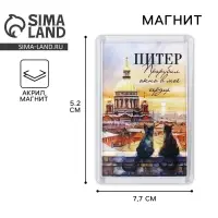 Магнит акриловый &laquo;Питер&raquo;, 5.2&times;7.7 см