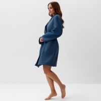 Халат женский Этель, цв. синий, р-р 50-52, 100% полиэстер, 300 г/м2 Халат женский Этель, цв. синий, р-р 50-52, 100% полиэстер, 300 г/м2