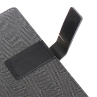 Органайзер на кольцах, А5, 128л, клетка, обл.кожзам, с хлястиком, Узоры, серый