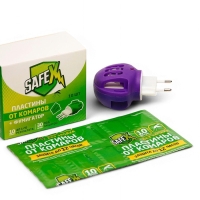 Комплект от комаров SAFEX( фумигатор+пластины), 1 шт.