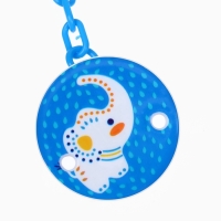 Пустышка ортодонт., с колпачком и держателем, от 0 мес., цвет Зеленый / Синий