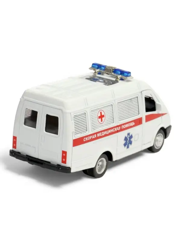 Машина металл. &laquo;ГАЗ-3221 &laquo;ГАЗель&raquo; Скорая помощь&raquo; 12,2 см, инерц, в кор.