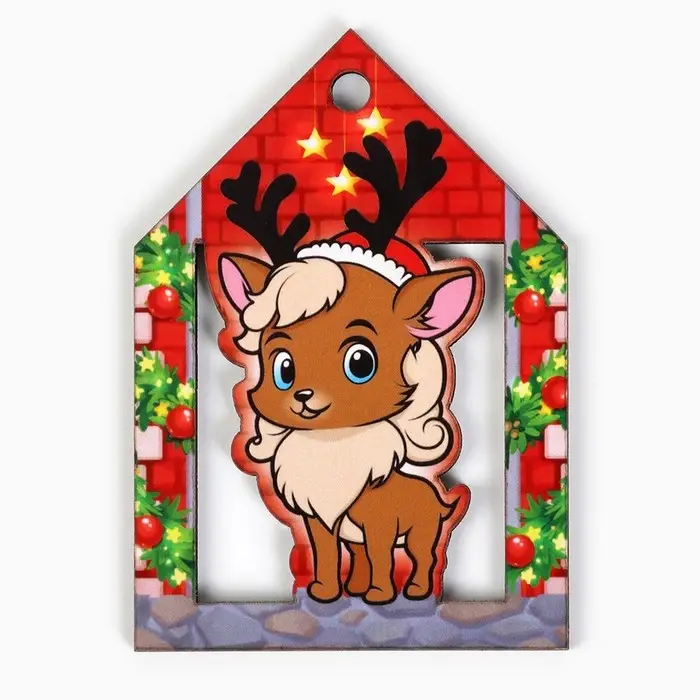 Ёлочная игрушка новогодняя &laquo;Олень&raquo;, на Новый год, 5,6 х 8 см