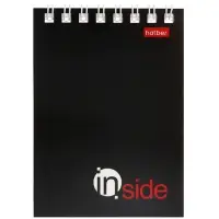 Блокнот А7 40л на гребне "INSIDE", обл мел карт 40Б7B1гр_01622
