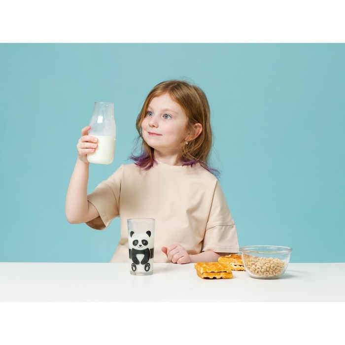 Стакан высокий для молока Доляна &laquo;Панда&raquo;, 230 мл