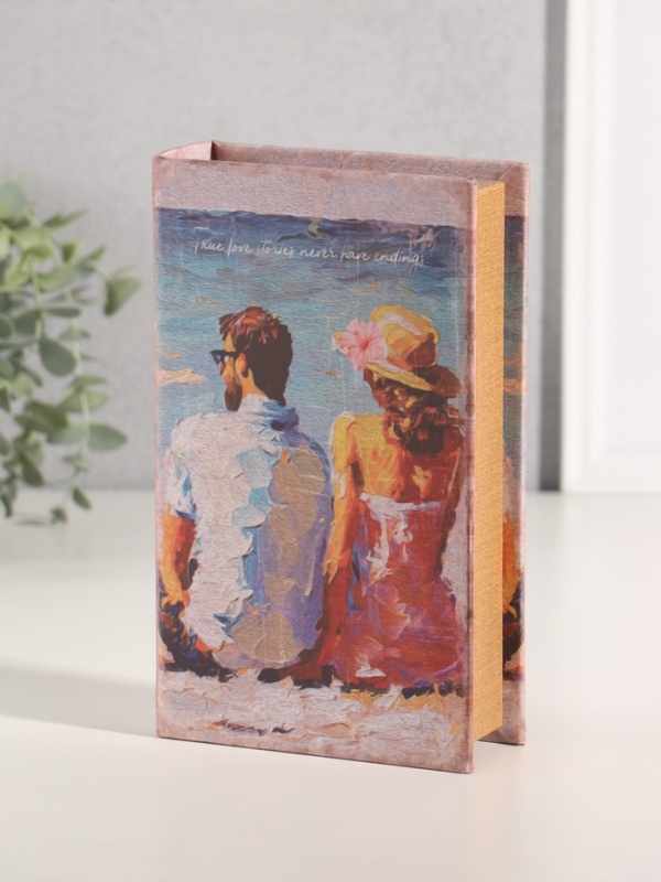 Сейф-книга дерево кожзам "У любви нет конца" 21х13х5 см