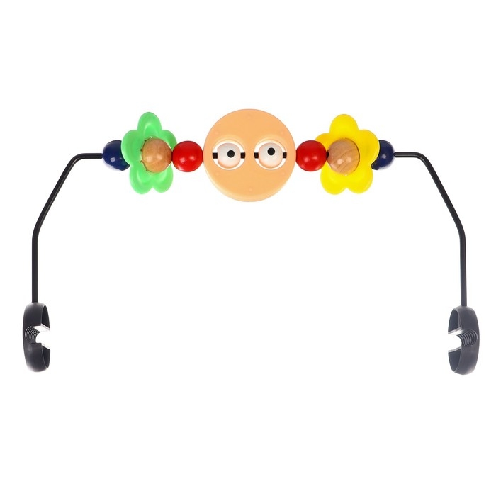 Шезлонг детский, кресло - качалка с игрушками для новорождённых &laquo;Крошка Я&raquo;, цвет бежевый