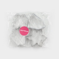 Набор форм для вырезания печенья Доляна &laquo;Снежинка. Домик. Колокольчик. Клевер&raquo;, 4 шт