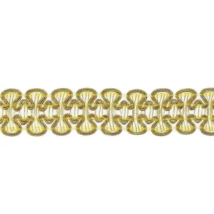 Тесьма плетёная золотая, в упаковке 20 м