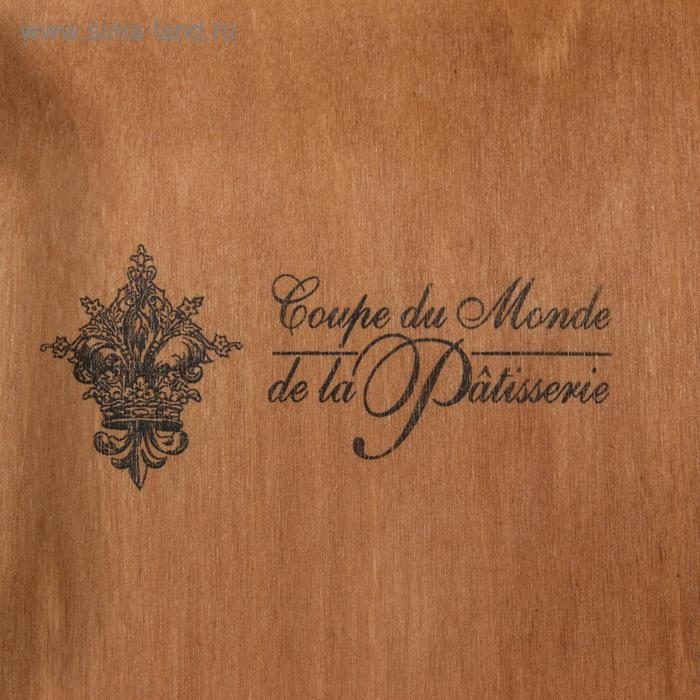 Поднос деревянный с декором, с покрытием, 30&times;20&times;6,5 см, сосна