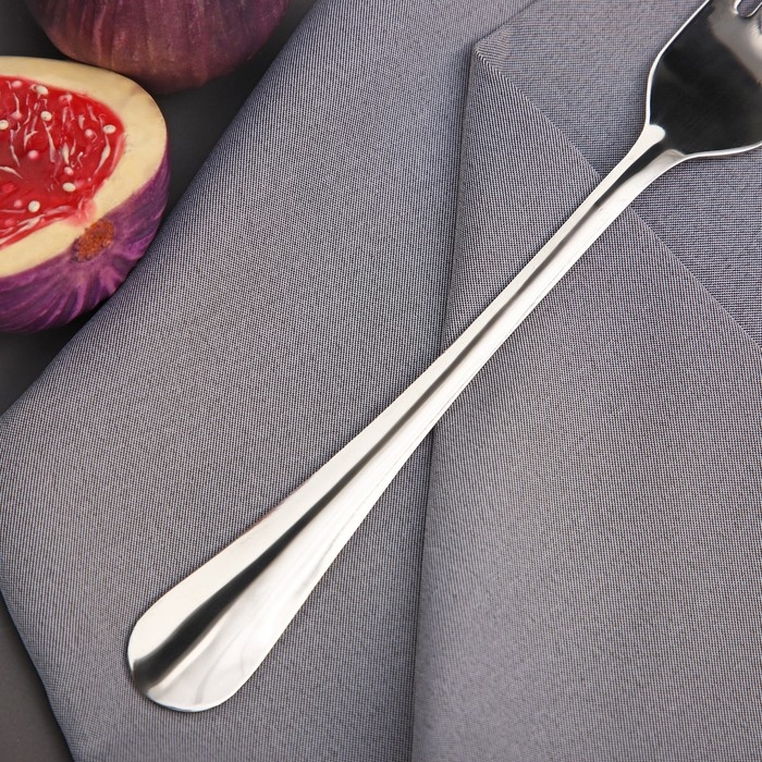 Вилка столовая Доляна &laquo;Плэйн Бритиш&raquo;, длина 19,1 см, толщина 1,2 мм, цвет серебряный