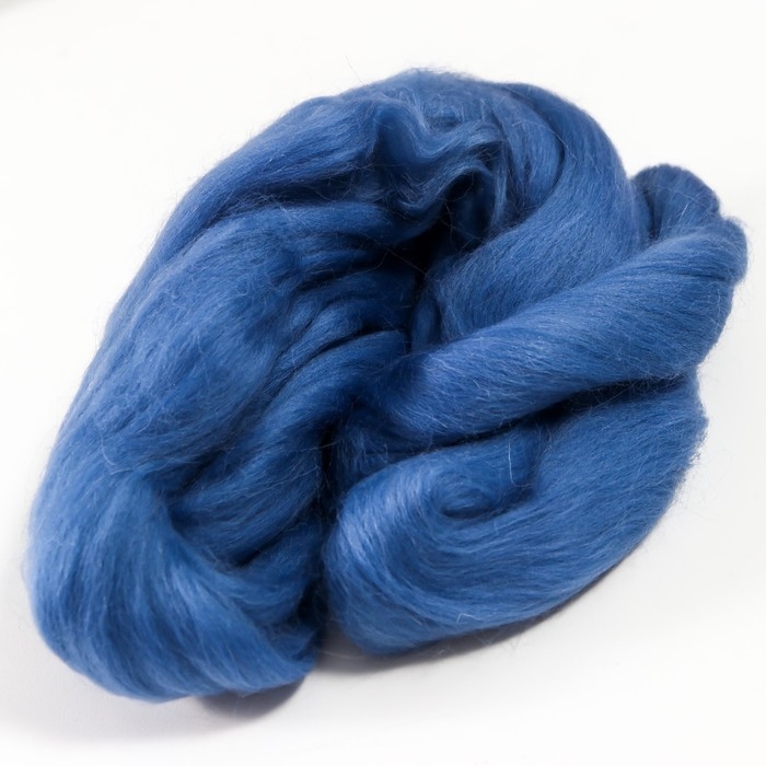 Шерсть для валяния 100% полутонкая шерсть 50 гр (022, джинса) МИКС Шерсть для валяния 100% полутонкая шерсть 50 гр (022, джинса) МИКС