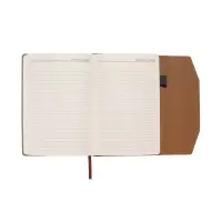 Ежедневник недатированный формат А5, с клапаном, 112л, линия, пвх, Коричневый
