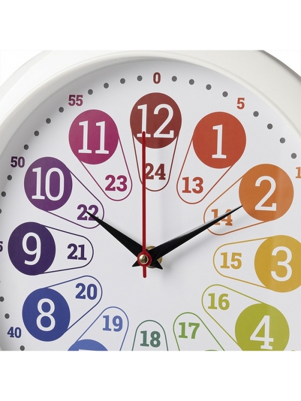 Часы настенные "Время учиться", детские, развивающие, d-29см, белые