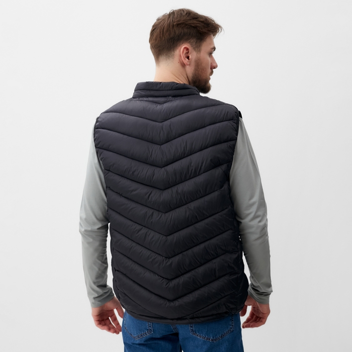 Жилет мужской на молнии MIST, р.48, черный