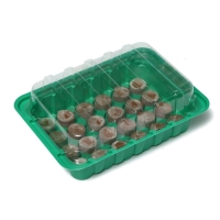 Мини-парник для рассады: кокосовая таблетка d = 3 см (24 шт.), парник 25 &times; 17,5 см, jiffy